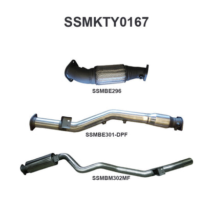 Manta Exhaust System - LandCruiser VDJ76 Wagon 4.5L V8 DPF Oct 2016-On - SSMKTY0167