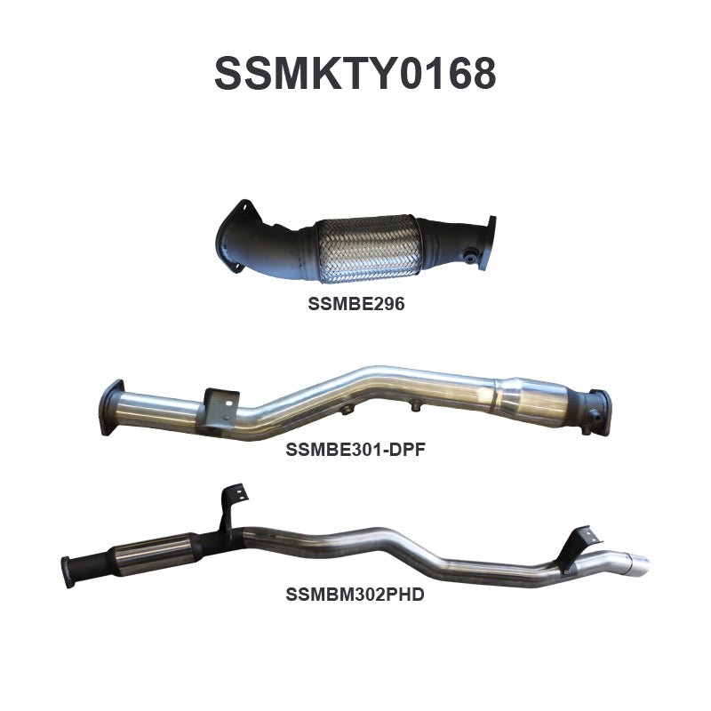 Manta Exhaust System - LandCruiser VDJ76 Wagon 4.5L V8 DPF Oct 2016-On - SSMKTY0168