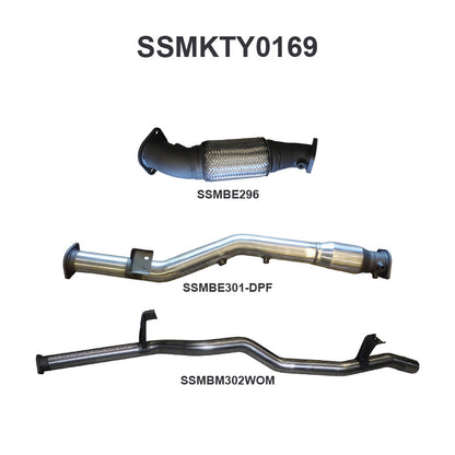 Manta Exhaust System - LandCruiser VDJ76 Wagon 4.5L V8 DPF Oct 2016-On - SSMKTY0169