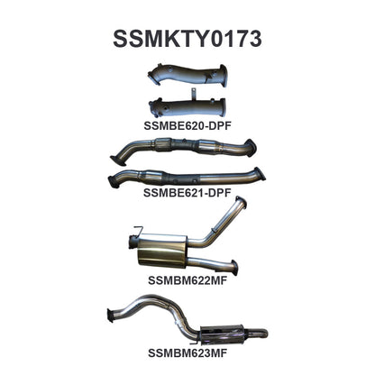 Manta Exhaust System - LandCruiser VDJ200 4.5L V8 Twin Turbo Diesel Wagon (with DPF) Oct 2015-2021