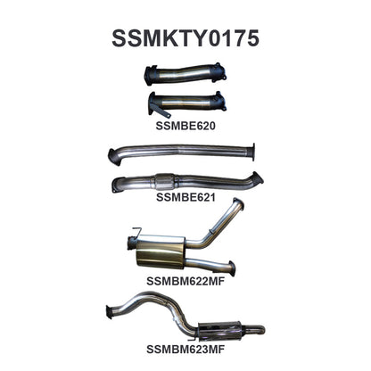 Manta Exhaust System - LandCruiser VDJ200 4.5L V8 Twin Turbo Diesel Wagon 2007-2015