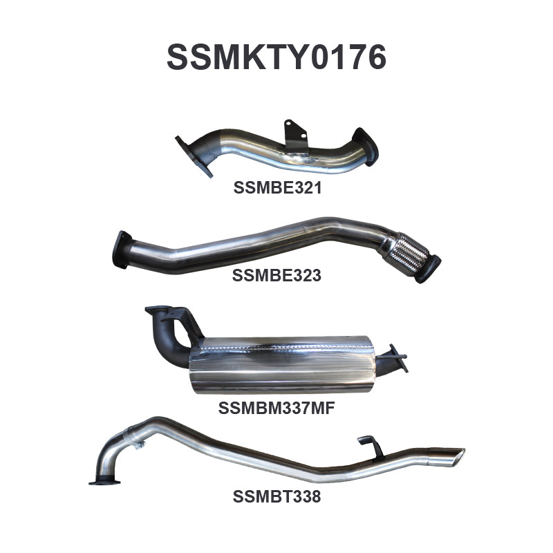 Manta Exhaust System - LandCruiser HZJ80 4.2L 1HZ Diesel Wagon - Aftermarket Turbo