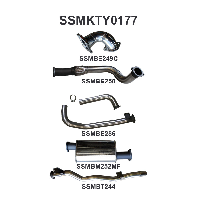 Manta Exhaust System - LandCruiser HZJ75/HZJ78 4.2L 1HZ Diesel - Aftermarket Turbo - SSMKTY0177