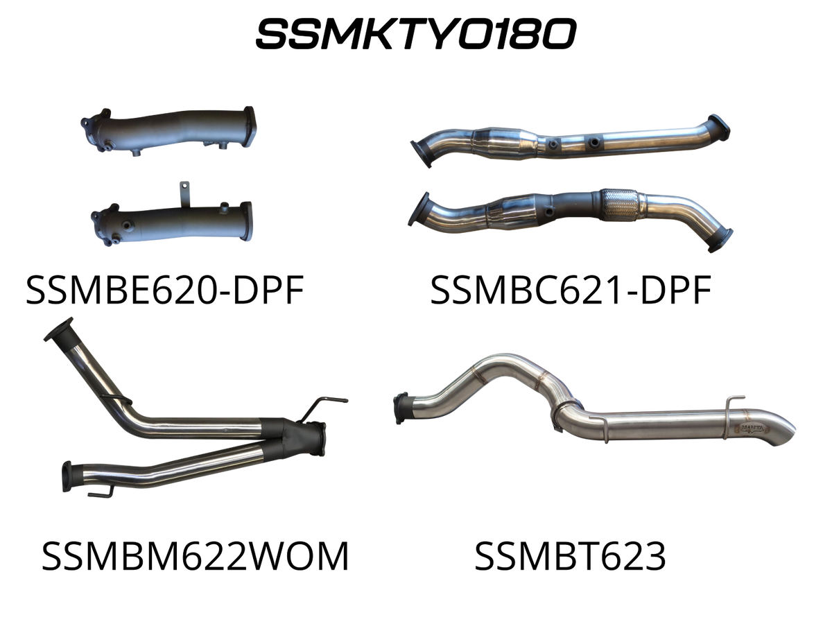 Manta Exhaust System - LandCruiser VDJ200 4.5L V8 Twin Turbo Diesel Wagon (with DPF) Oct 2015-2021