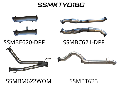 Manta Exhaust System - LandCruiser VDJ200 4.5L V8 Twin Turbo Diesel Wagon (with DPF) Oct 2015-2021
