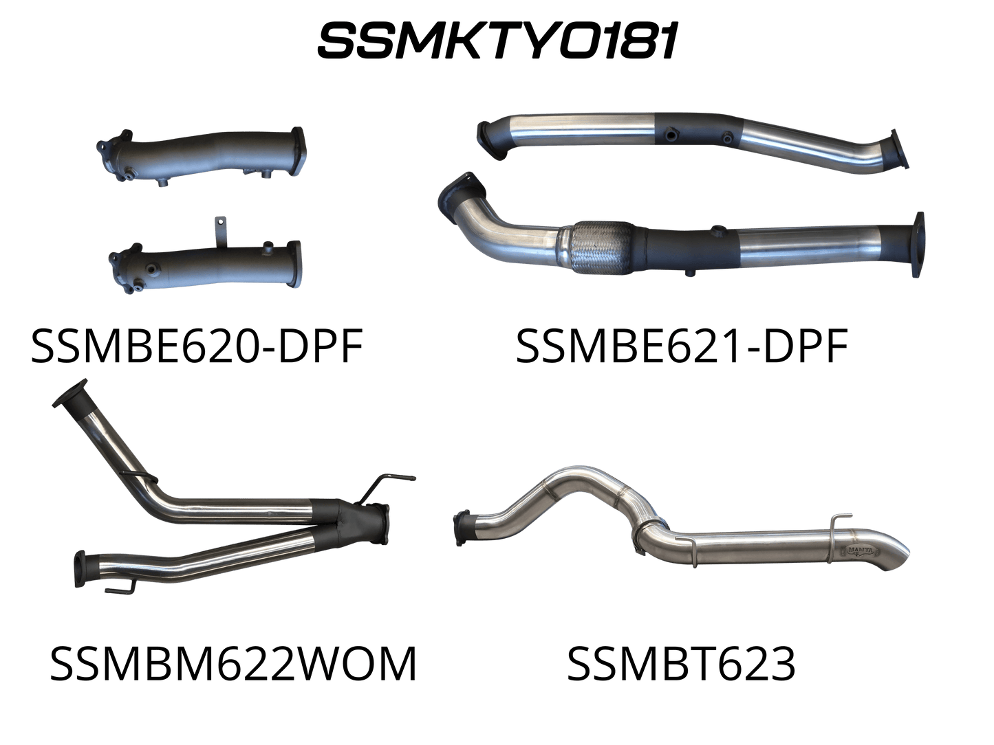 Manta Exhaust System - LandCruiser VDJ200 4.5L V8 Twin Turbo Diesel Wagon (with DPF) Oct 2015-2021