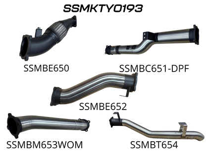 Manta Exhaust System - LandCruiser VDJ79 Dual Cab 4.5L V8 DPF Oct 2016-On - SSMKTY0193