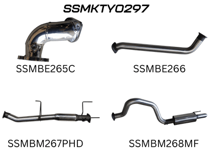 Manta Exhaust System - LandCruiser HDJ100 4.2L 1HD Turbo Diesel Wagon