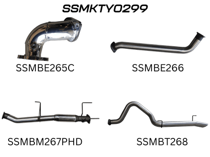 Manta Exhaust System - LandCruiser HDJ100 4.2L 1HD Turbo Diesel Wagon