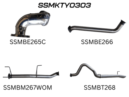 Manta Exhaust System - LandCruiser HDJ100 4.2L 1HD Turbo Diesel Wagon