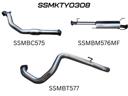 Manta Exhaust System - Prado KDJ120R / KDJ150R 3.0L Turbo Diesel Sep 2007-Sep 2015
