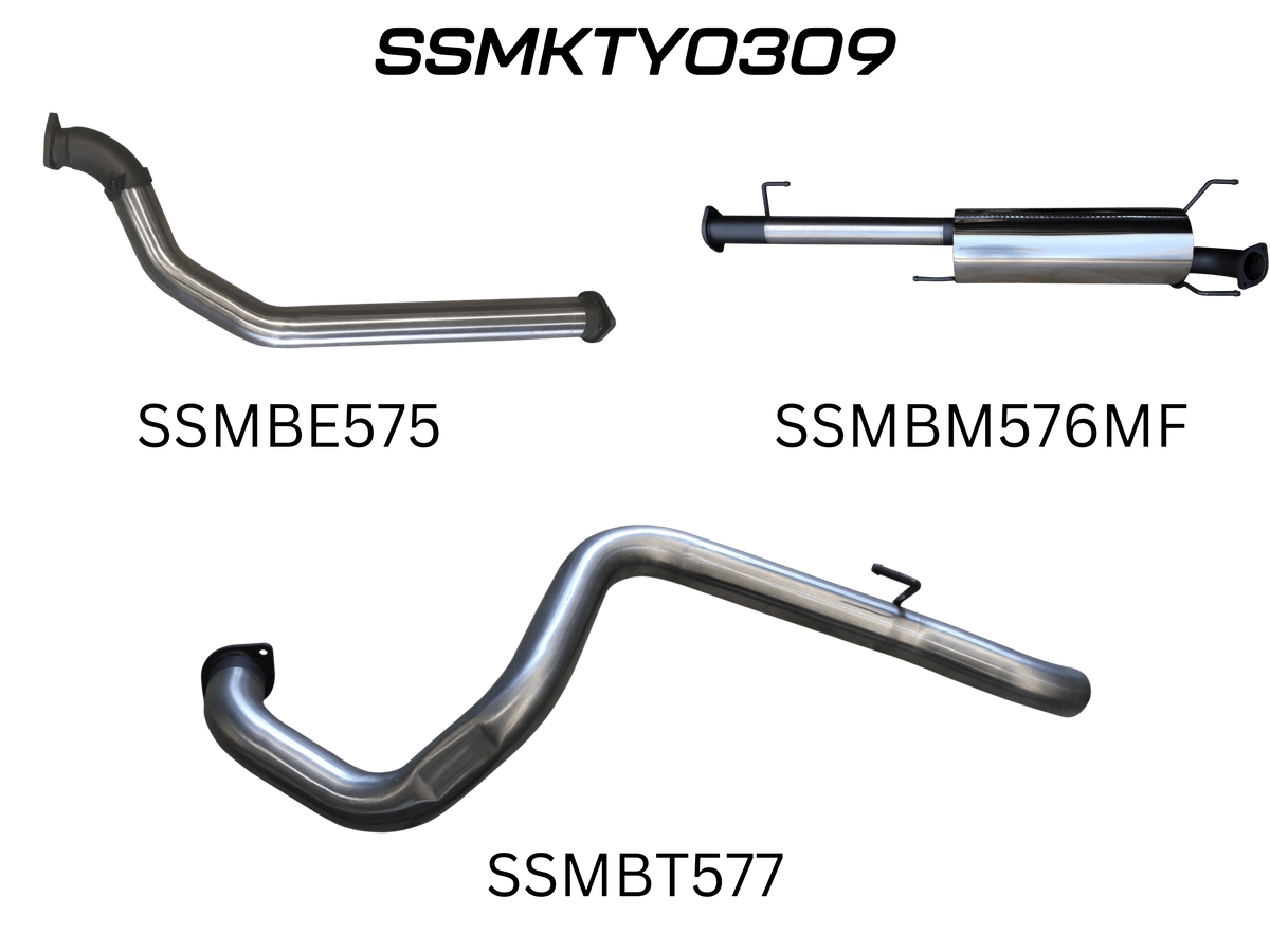 Manta Exhaust System - Prado KDJ120R / KDJ150R 3.0L Turbo Diesel Sep 2007-Sep 2015