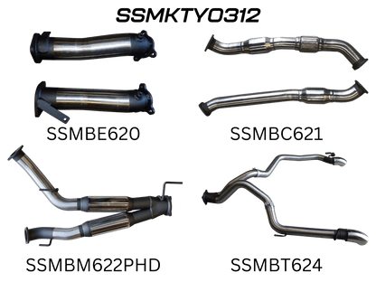 Manta Exhaust System - Hilux GUN126R / GUN125R N80 2.8L & 2.4L Turbo Diesel D4D (with DPF) 2015-On