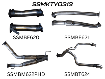 Manta Exhaust System - Hilux GUN126R / GUN125R N80 2.8L & 2.4L Turbo Diesel D4D (with DPF) 2015-On