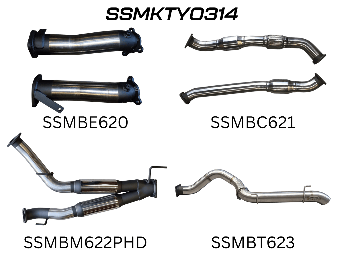Manta Exhaust System - Hilux GUN126R / GUN125R N80 2.8L & 2.4L Turbo Diesel D4D (with DPF) 2015-On