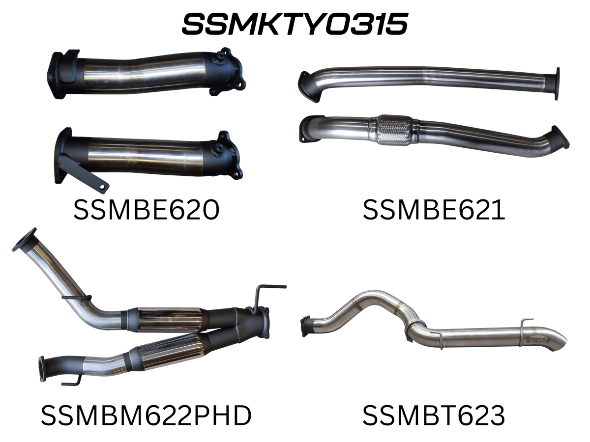 Manta Exhaust System - Hilux GUN126R / GUN125R N80 2.8L & 2.4L Turbo Diesel D4D (with DPF) 2015-On