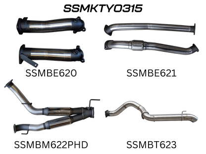 Manta Exhaust System - Hilux GUN126R / GUN125R N80 2.8L & 2.4L Turbo Diesel D4D (with DPF) 2015-On