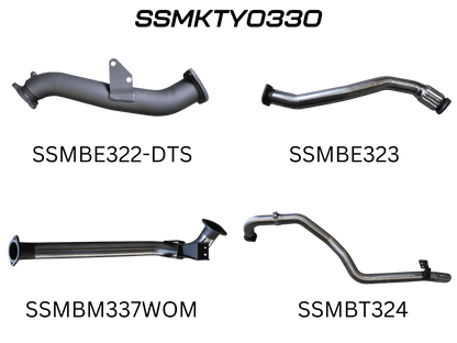 Manta Exhaust System - LandCruiser HZJ105 4.2L 1HZ Diesel Wagon - Aftermarket Turbo
