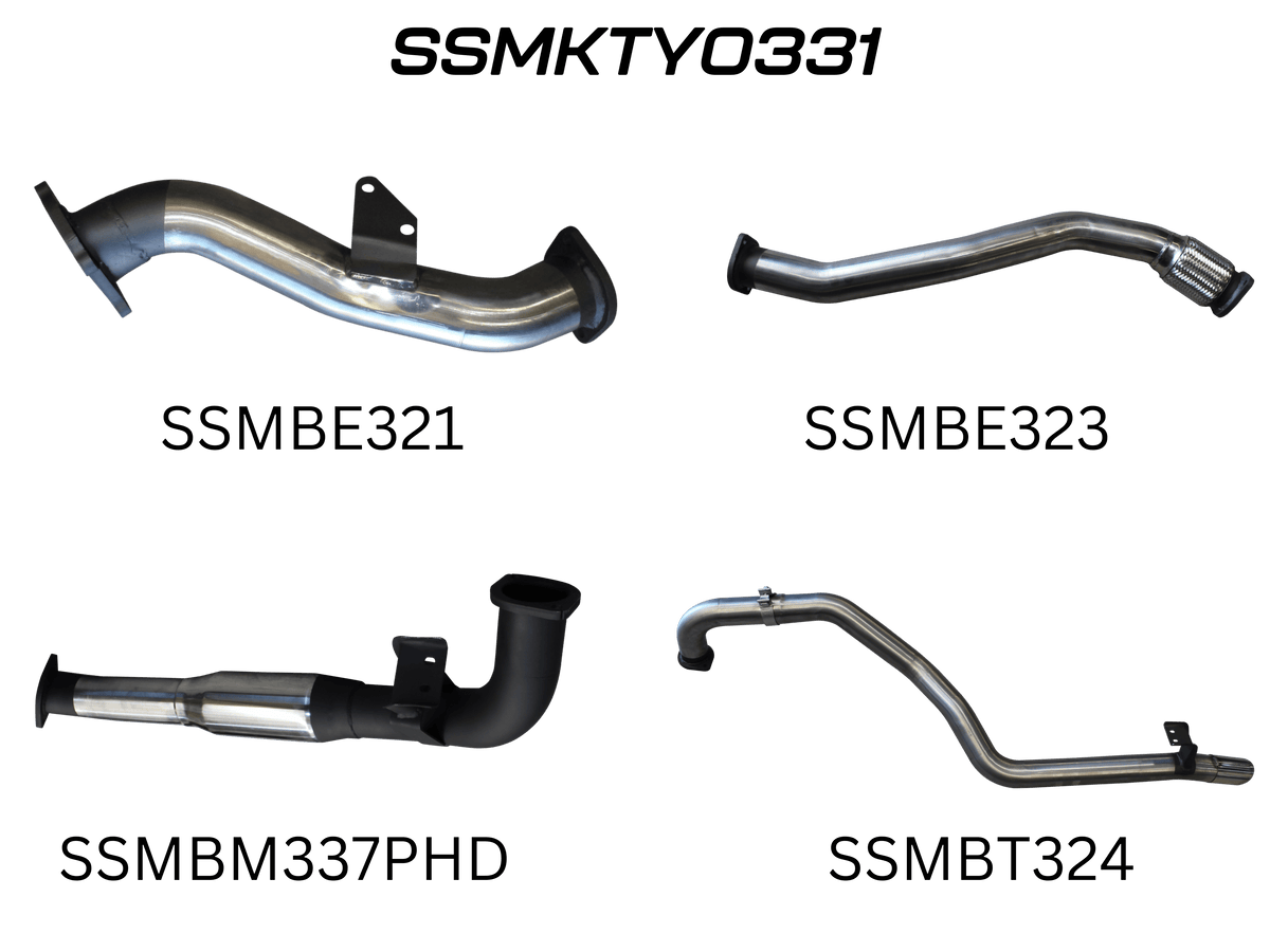 Manta Exhaust System - LandCruiser HZJ105 4.2L 1HZ Diesel Wagon - Aftermarket Turbo