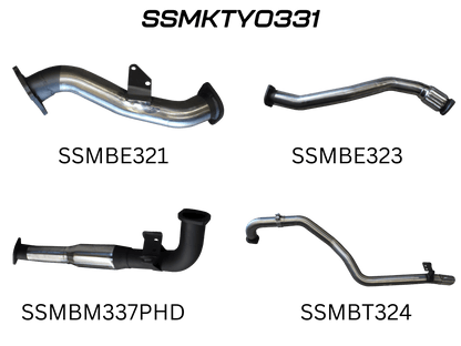 Manta Exhaust System - LandCruiser HZJ105 4.2L 1HZ Diesel Wagon - Aftermarket Turbo