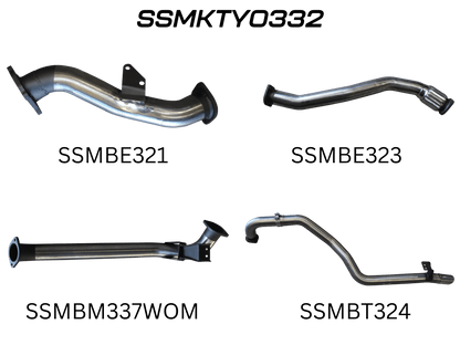 Manta Exhaust System - LandCruiser HZJ105 4.2L 1HZ Diesel Wagon - Aftermarket Turbo