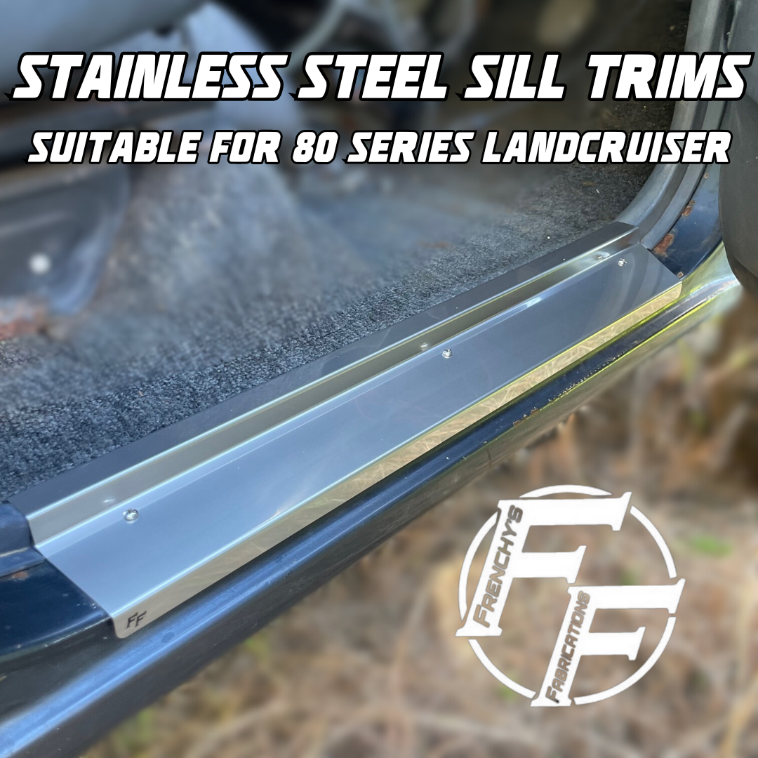 Stainless Steel Sill Trims - Suitable for use with 80 Series LandCruiser