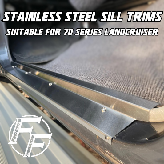 Stainless Steel Sill Trims - Suitable for use with 70 Series LandCruiser