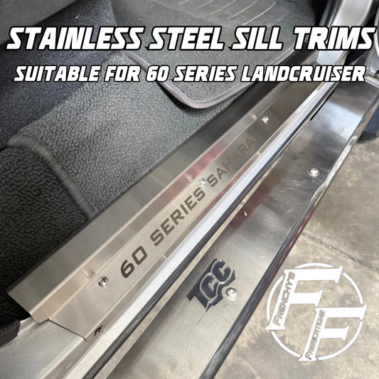 Stainless Steel Sill Trims - Suitable for use with 60 Series LandCruiser