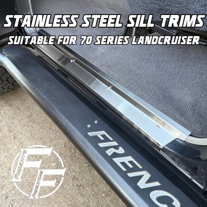 Stainless Steel Sill Trims - Suitable for use with 70 Series LandCruiser