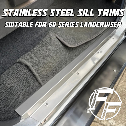 Stainless Steel Sill Trims - Suitable for use with 60 Series LandCruiser