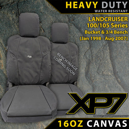 Razorback 4x4 - Toyota Landcruiser 100/105 Series - Standard - XP7 Heavy-Duty Canvas 2x Front Seat Covers (Made To Order)