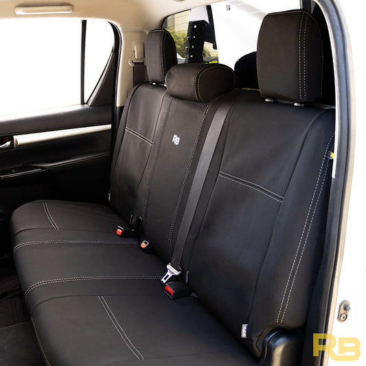 Razorback 4x4 - Toyota Hilux 8th Gen - Workmate - GP4 Neoprene Rear Seat Covers (Made to Order)