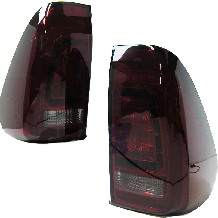 Smoke Red LED 3D Tail Lights Fit For Toyota Hilux REVO SR5 VIGO (2015-2020)