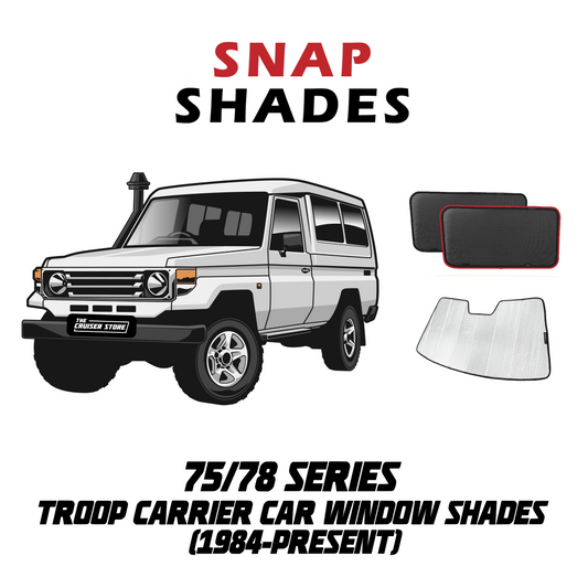 Suits Toyota LandCruiser Troop Carrier Car Window Shades (75/78 Series; 1984-Present)