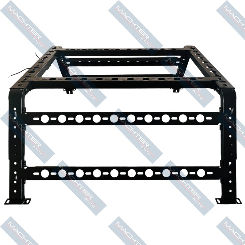 Black Powdercoated Steel Universal Ute Roof Rack with LED - Suitable For Hilux