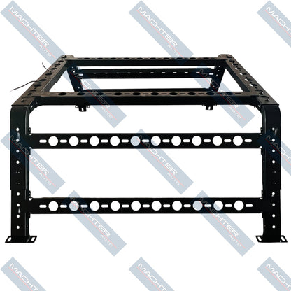 Black Powdercoated Steel Universal Ute Roof Rack with LED - Suitable For Hilux