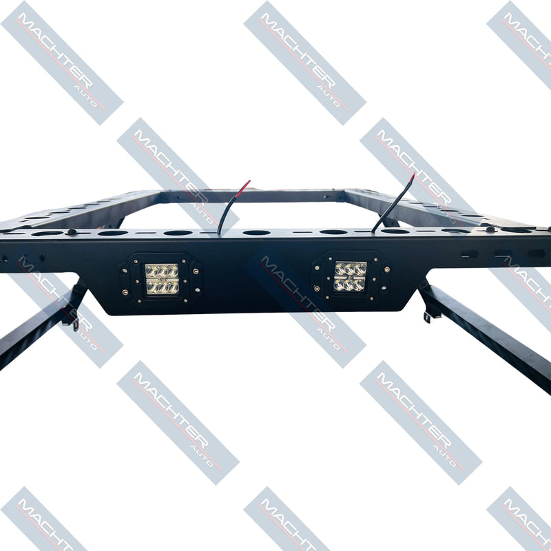 Black Powdercoated Steel Universal Ute Roof Rack with LED - Suitable For Hilux
