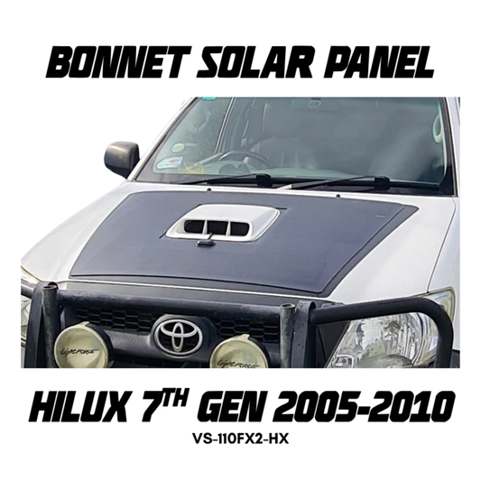 Bonnet Solar Panel - Suitable for Toyota Hilux 7th Generation (2005-2010) Diesel - 110-Watt