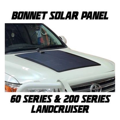 Bonnet Solar Panel - Suitable for Toyota Landcruiser 60 & 200 Series - 100-Watt