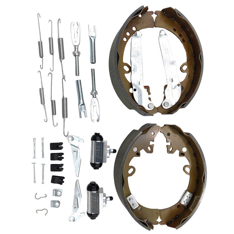 Rear Brake Shoes + Wheel Cylinders Kit - Suitable For Toyota Hilux GGN25R KUN26R GUN126R 4WD (2005-2019)