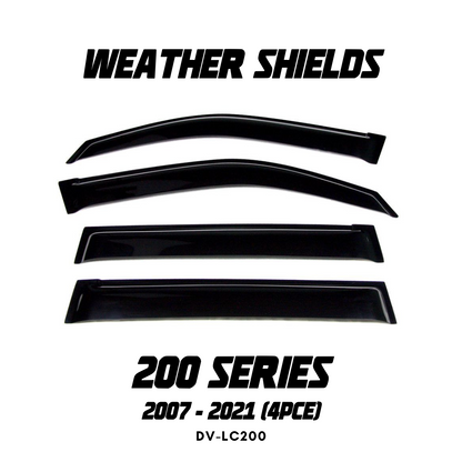 OCAM Weather Shields (4pce) - Suitable for use with 200 Series LandCruiser 2007-2021