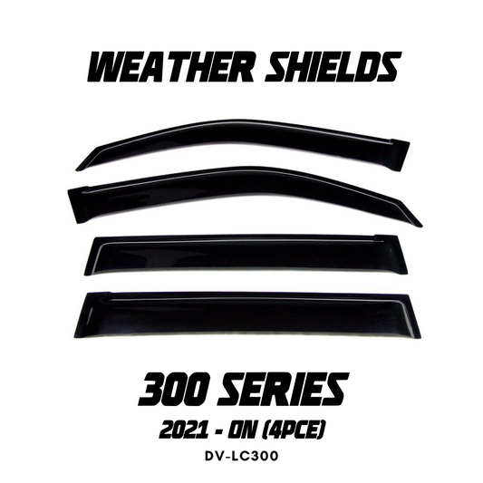 OCAM Weather Shields (4pce) - Suitable for use with 300 Series LandCruiser 2021-ON