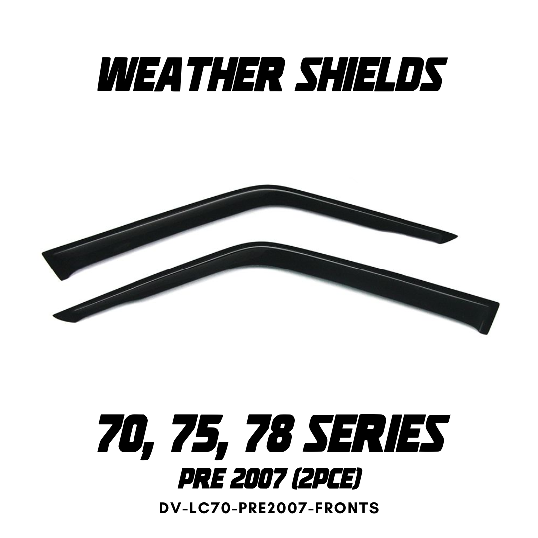 OCAM Weather Shields (2pce) - Suitable for use with Single Cab 70 75 78 Series LandCruiser PRE-2007