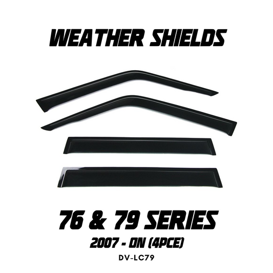 OCAM Weather Shields (4pce) - Suitable for use with 70 Series LandCruiser 2007-ON