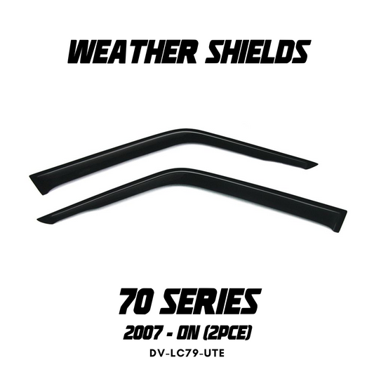 OCAM Weather Shields (2pce) - Suitable for use with Single Cab 70 Series LandCruiser 2007+