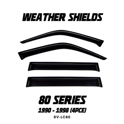 OCAM Weather Shields (4pce) - Suit 80 Series LandCruiser 1990-1998