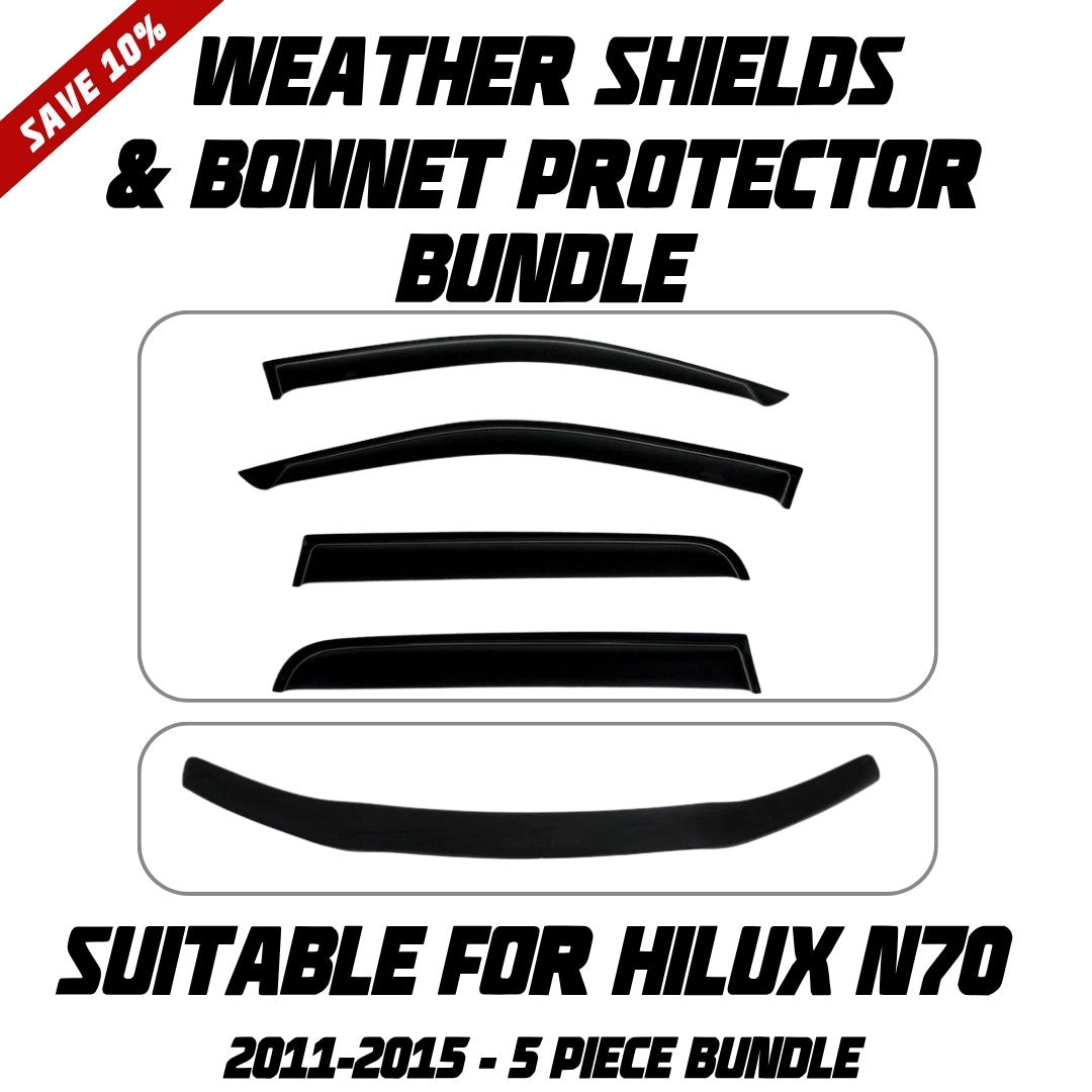 OCAM Weather Shields & Bonnet Protector - To Suit N70 Hilux 08/2011-2015