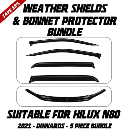 OCAM Weather Shields & Bonnet Protector - To Suit N80 Hilux 2021-On