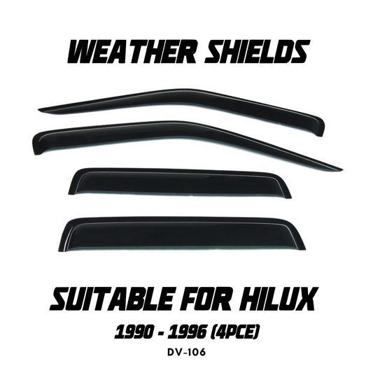 OCAM Weather Shields (4pce) - Suitable for use with Hilux 1990-1996