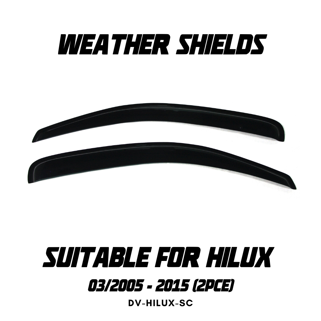 OCAM Weather Shields (2pce) - Suitable for use with N70 Hilux 03/2005-2015